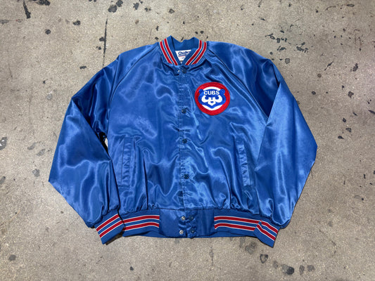 Chalk Line MLB Chicago Cubs Satin Jacket - Blue Size Large