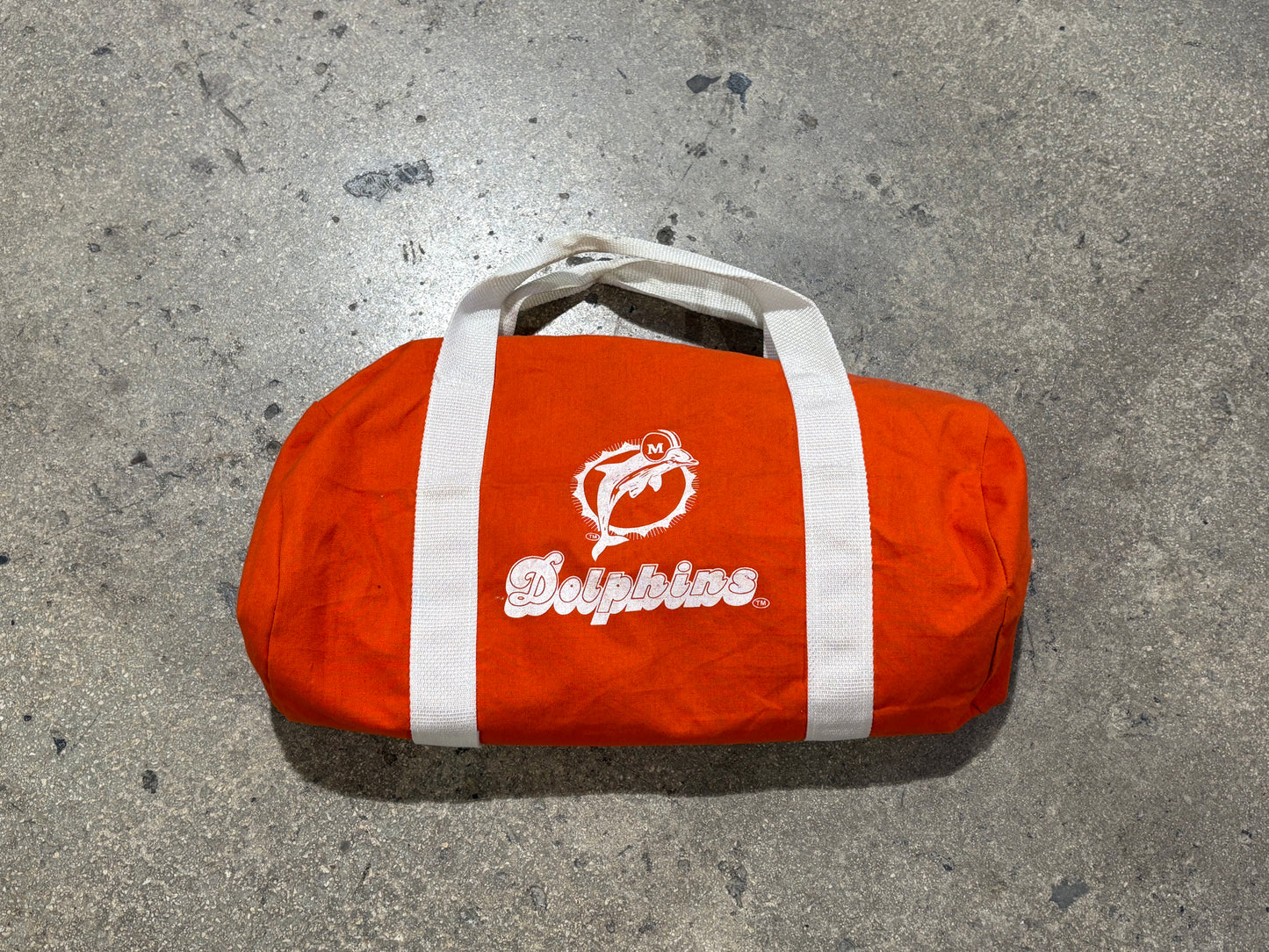 80s Miami Dolphins Mini Duffle Bag - Orange