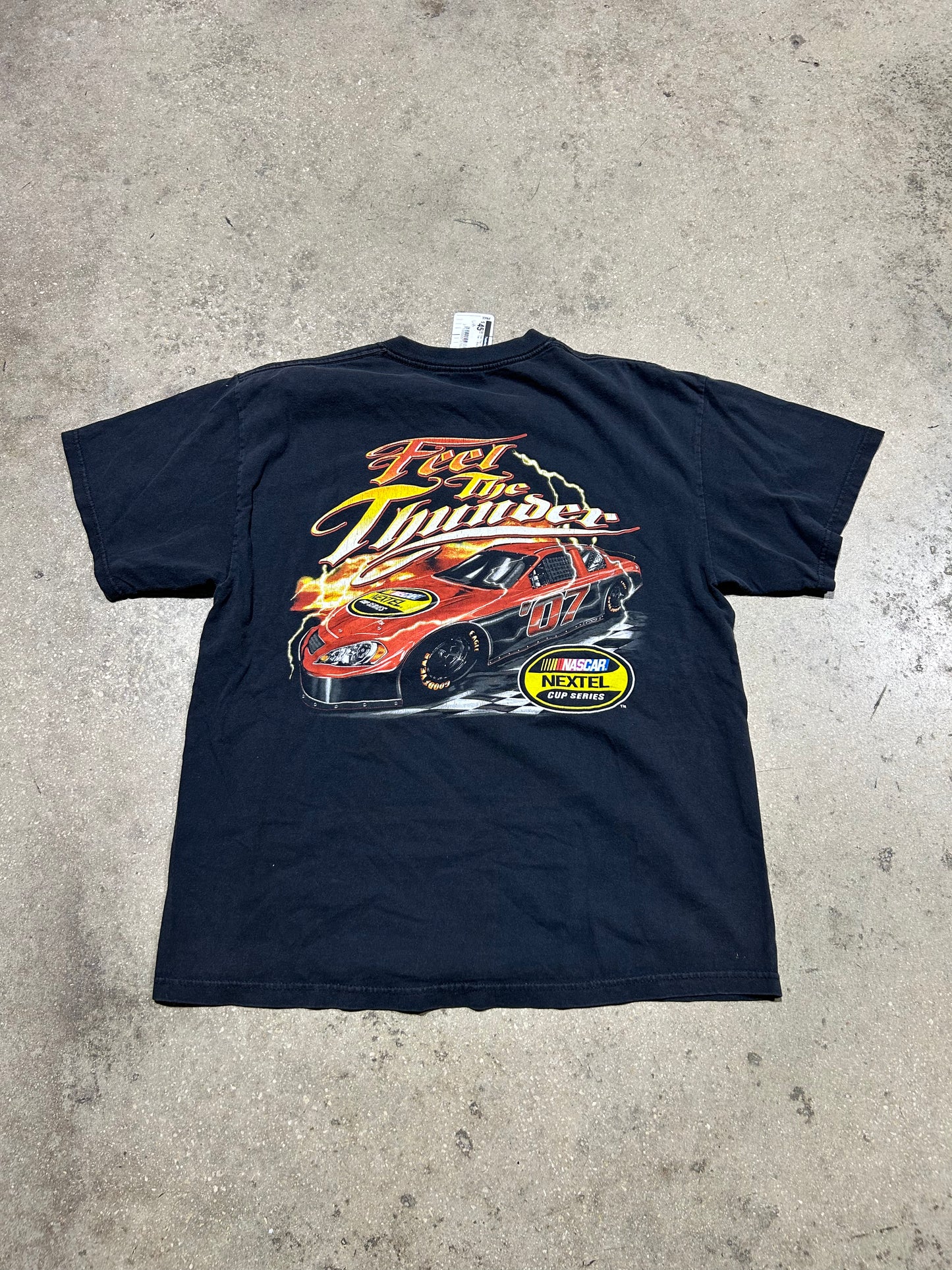 Feel The Thunder Nascar Tee - Black Size Large