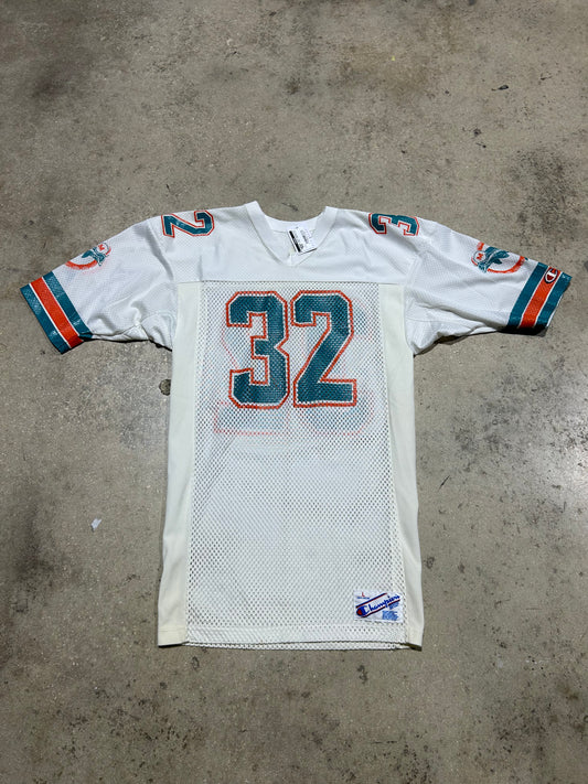 Miami Dolphins #32 Football Jersey - White Size Large