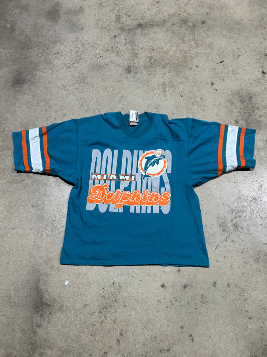 Miami Dolphins Jersey Tee - Teal Size XL