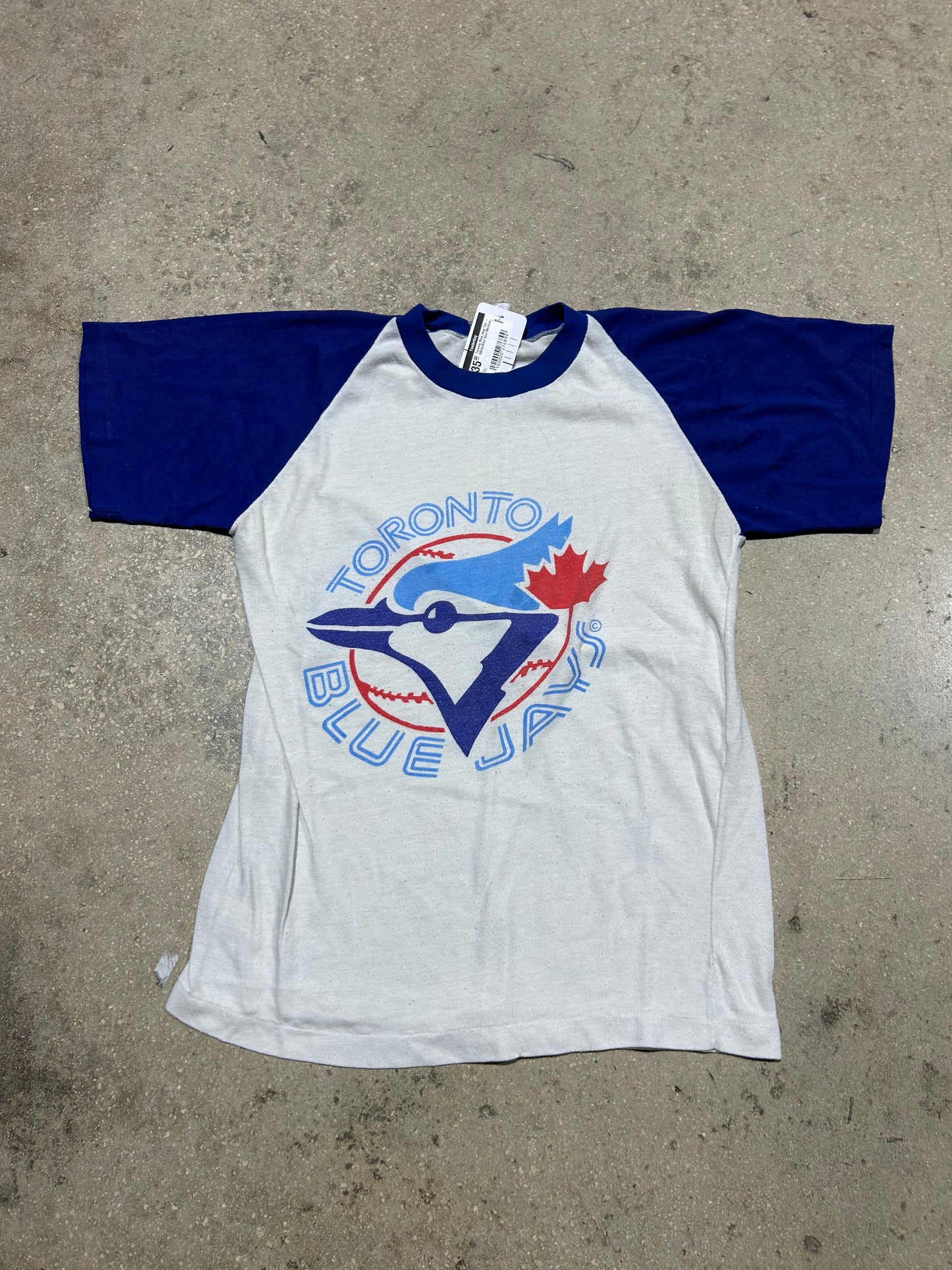 Toronto Blue Jays Tee - White/Blue Size Medium