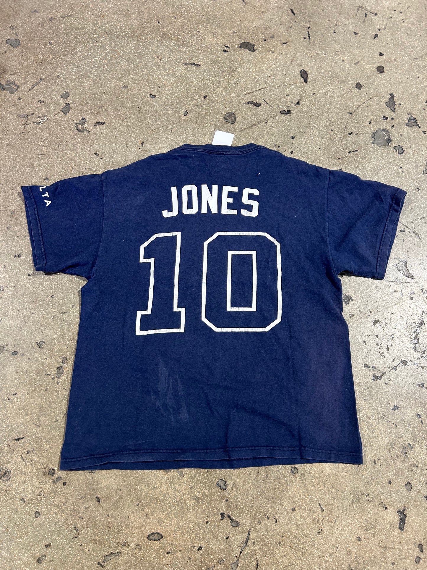 Chipper Jones #10 Atlanta Braves Tee - Navy Size Large