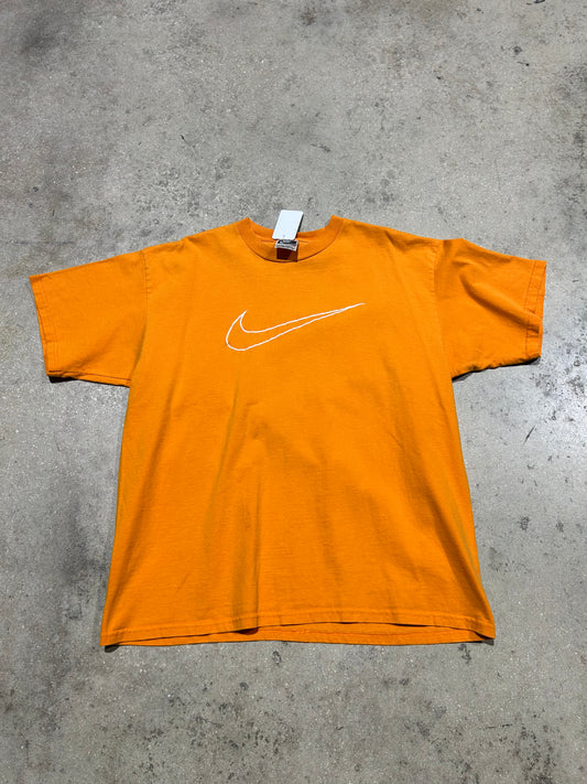 Nike Stitch Logo Tee - Orange SIze Large