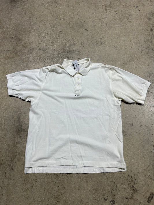 Nike Center Logo Polo - White Size Large