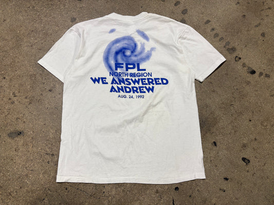 1992 FPL Andrew Tee - White Size Large