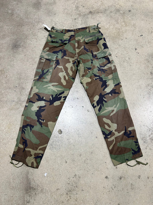 Splatter Camo Cargo Pants - Faded Olive Size 34x30