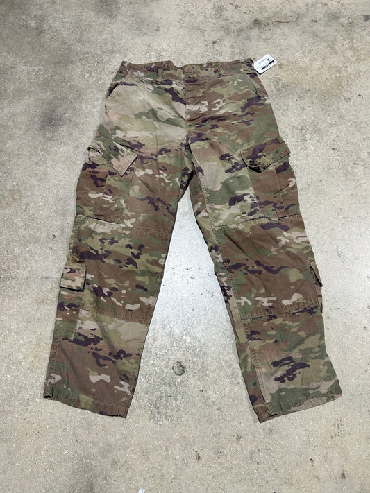 Splatter Camo Cargo Pants - Faded Olive Size 34x30