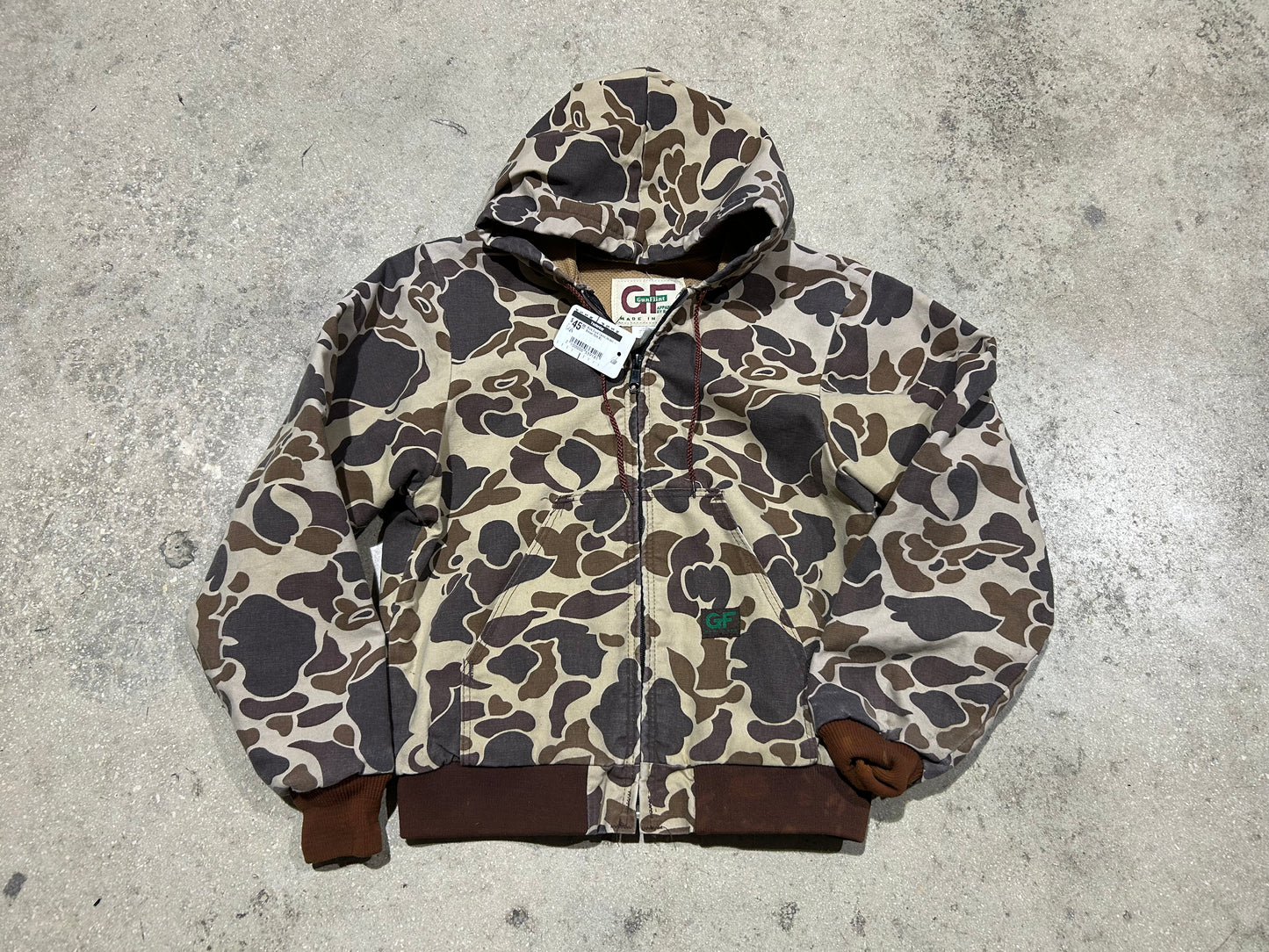 Kids Duck Camo Jacket - Brown Size XL