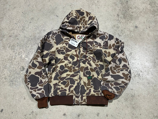 Kids Duck Camo Jacket - Brown Size XL