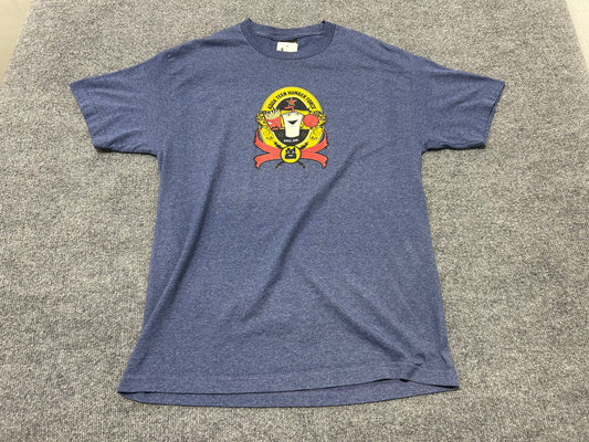 2005 Aqua Teen Hunger Force Since 01 Tee - Heather Blue Size Large
