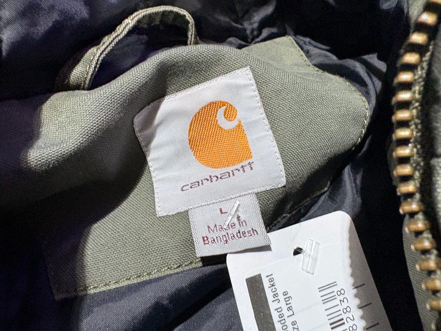 Carhartt Hooded Jacket - Olive Size Large