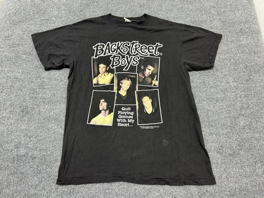 1997 Backstreet Boys Pictures Tee - Black Size XL
