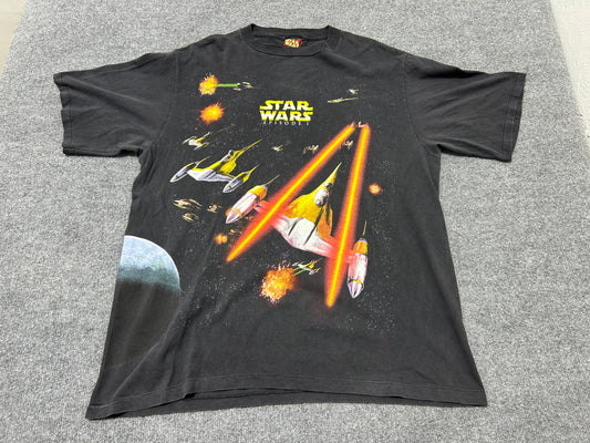 Star Wars Episode 1 Space Battle Tee - Black Size XL