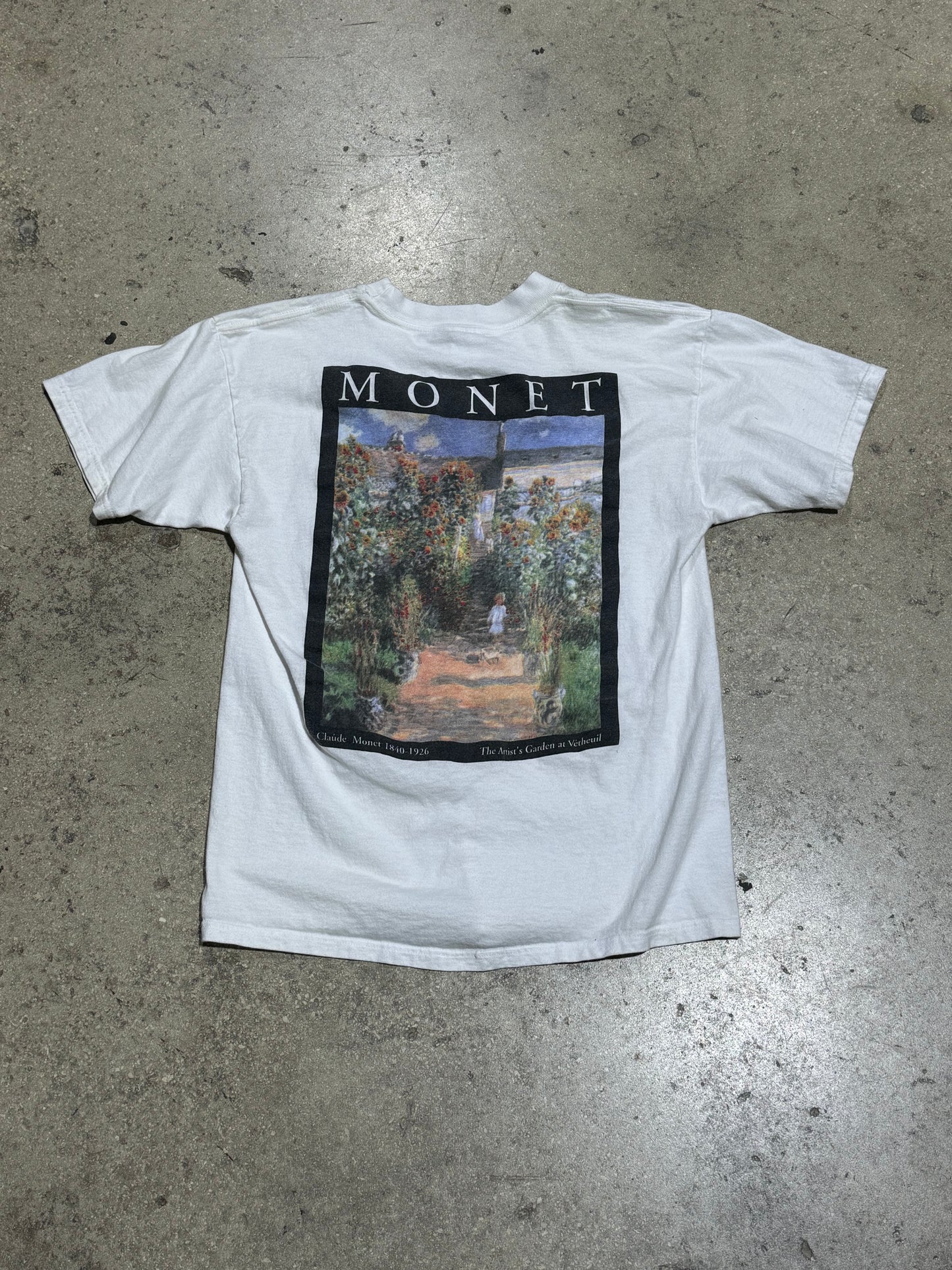 Monet Artists Garden Tee - White Size Medium