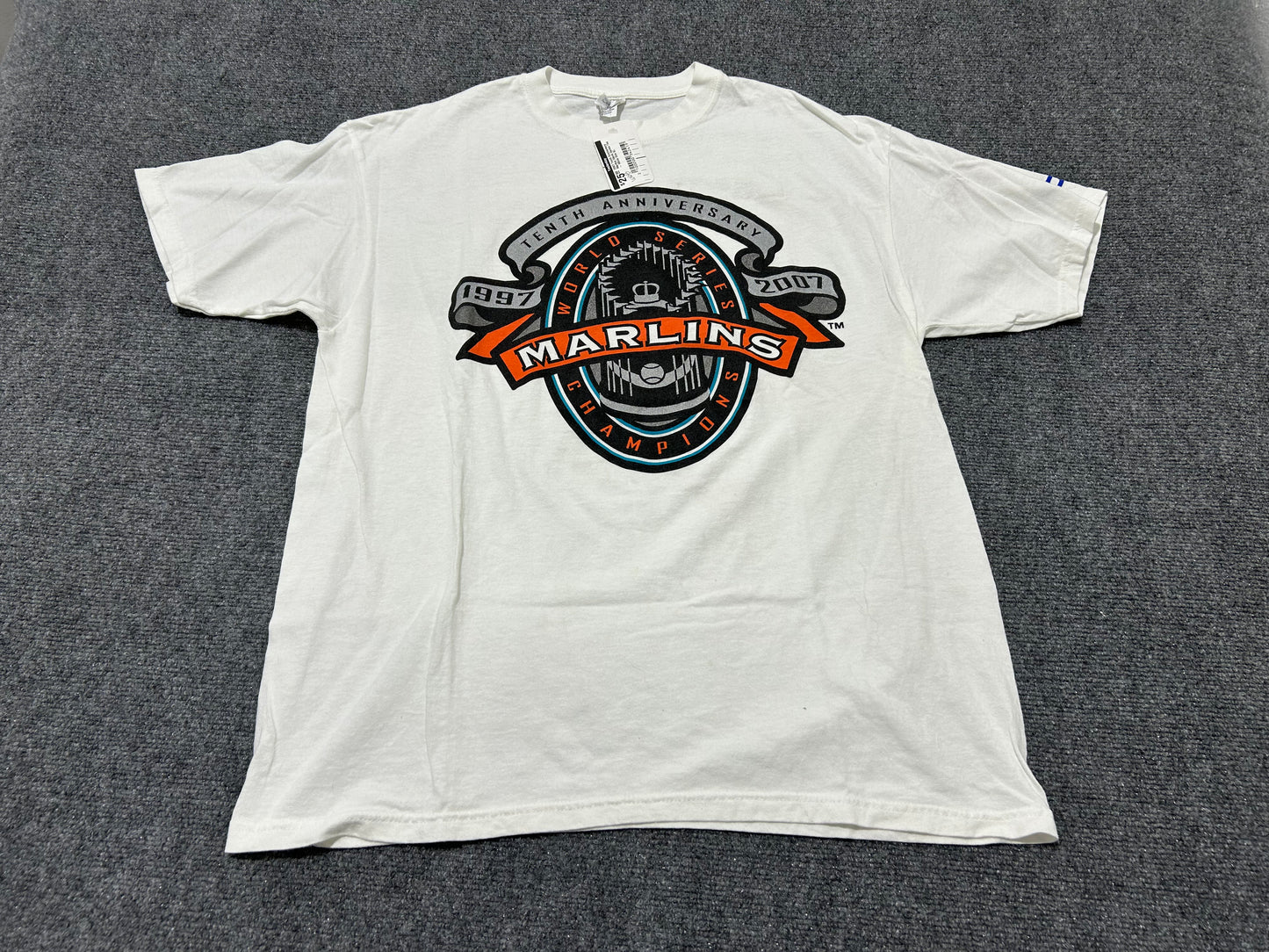 2007 Tenth Anniversary Marlins World Series Tee - White Size XL