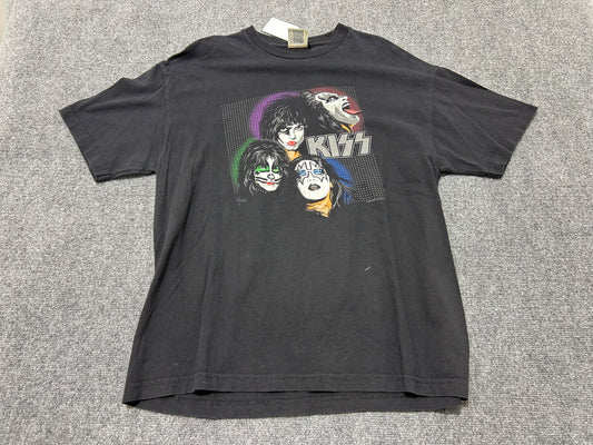 2003 Kiss Band Portrait Tee  - Black Size XL
