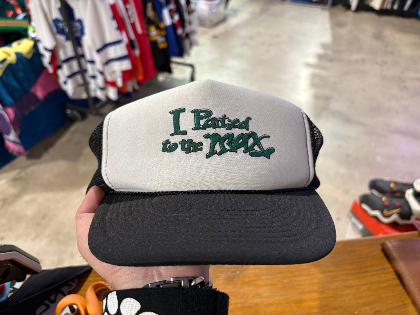 I Partied To the Max Trucker Hat - Black
