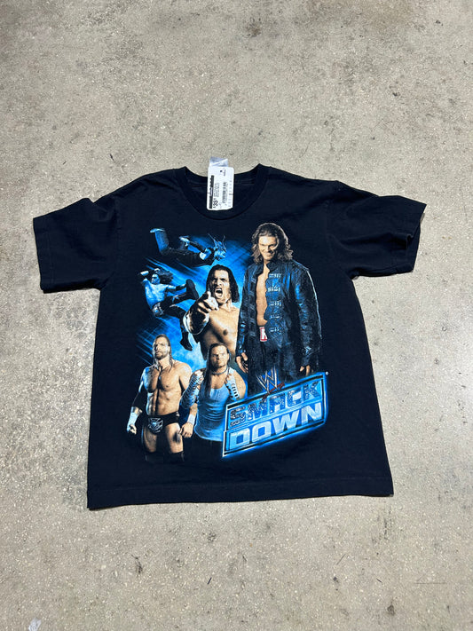 WWE Smackdown Wrestlers Kids Tee - Black Size Medium