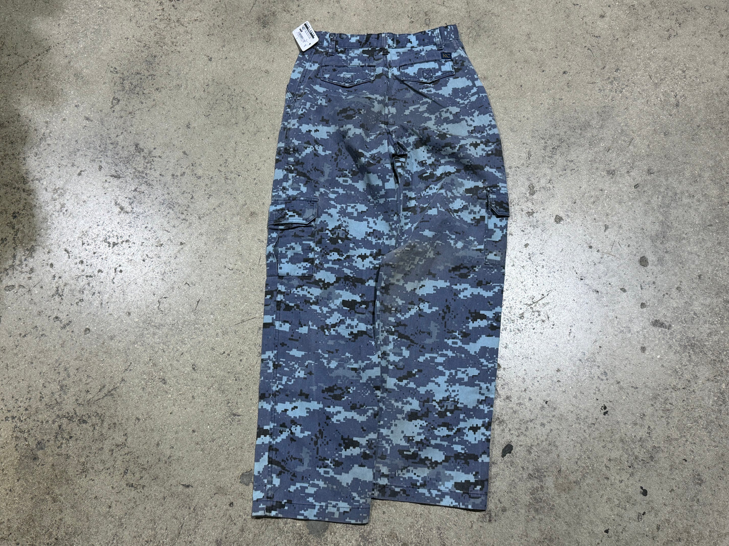 Digi Camo Cargo Pants - Faded Blue Size 28x30