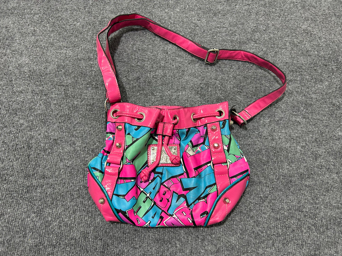Baby Phat Spellout Purse - Pink/Blue