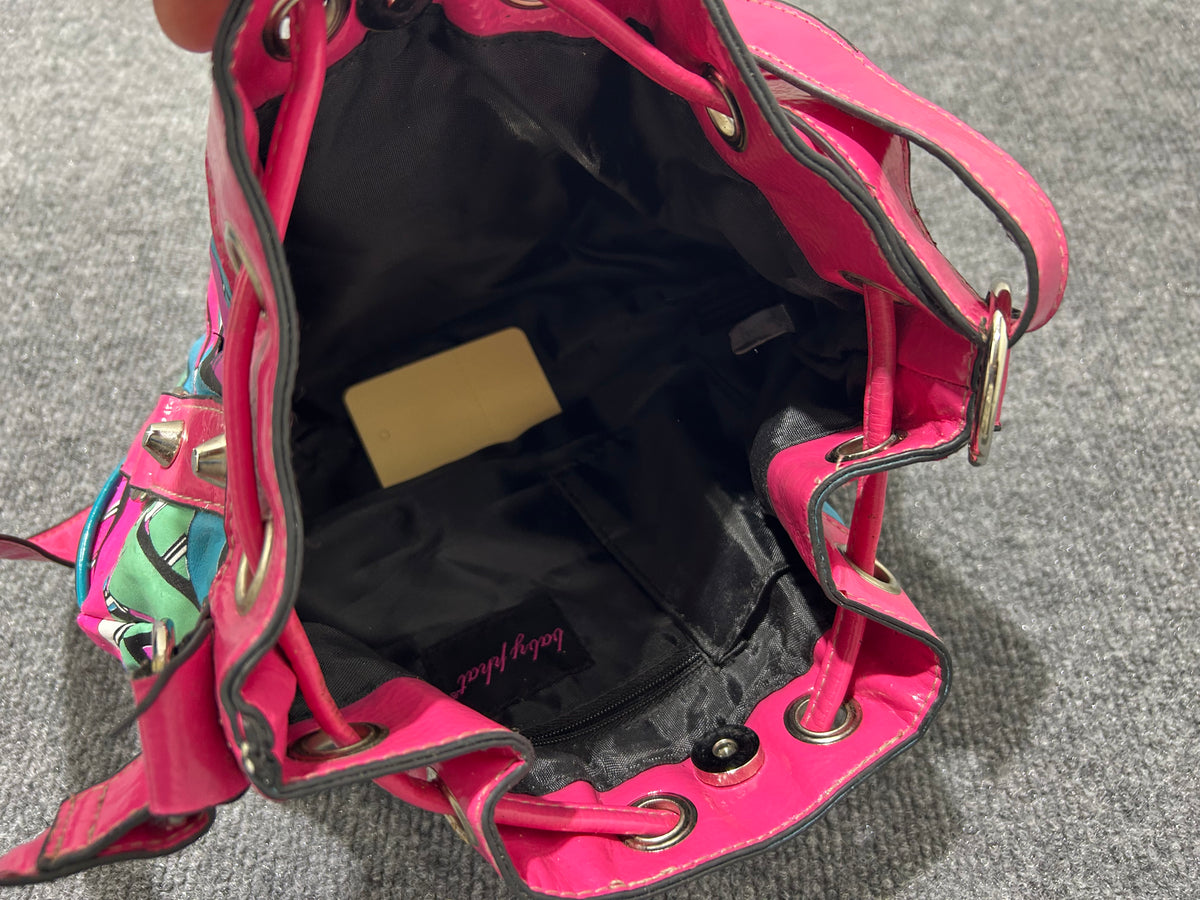 Baby Phat Spellout Purse - Pink/Blue