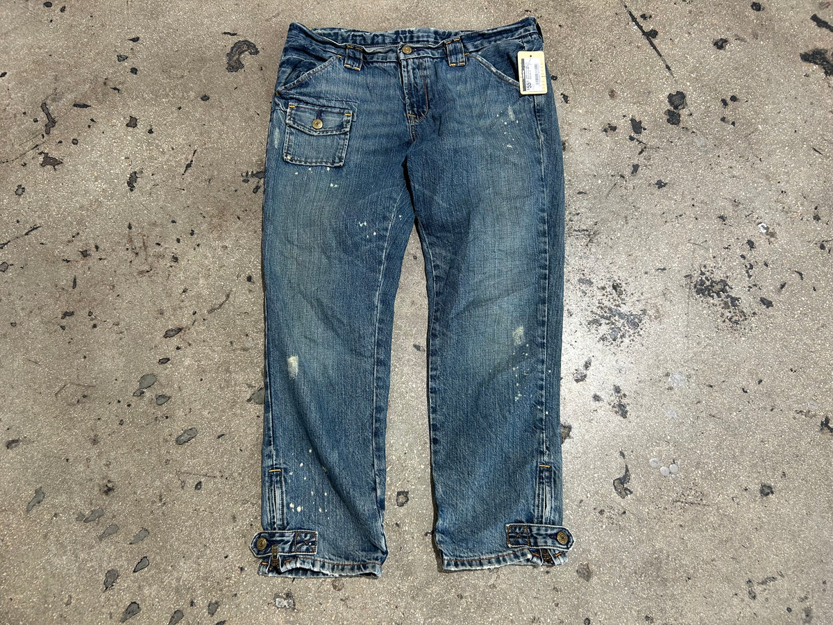 WMNS Distressed Polo Ralph Lauren Jeans - Blue size 10