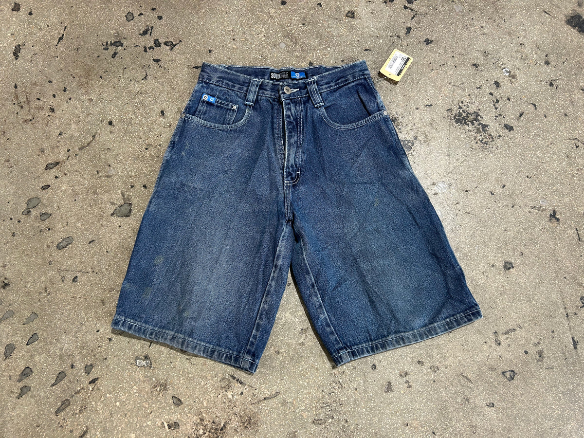 SouthPole Carpenter Denim Shorts - Blue size 16