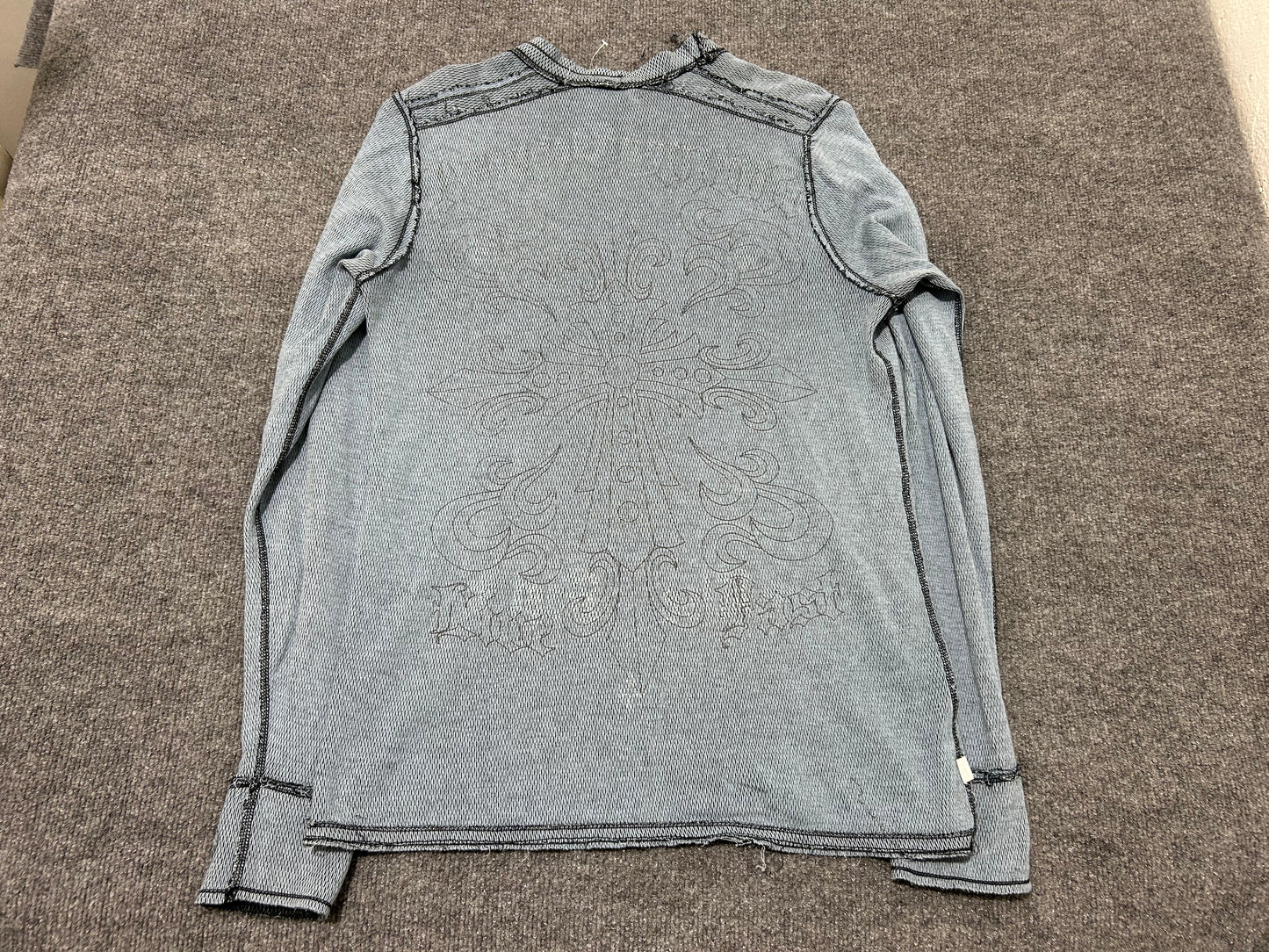 Distressed Affliction Reversible Thermal - Black/Blue Size XL