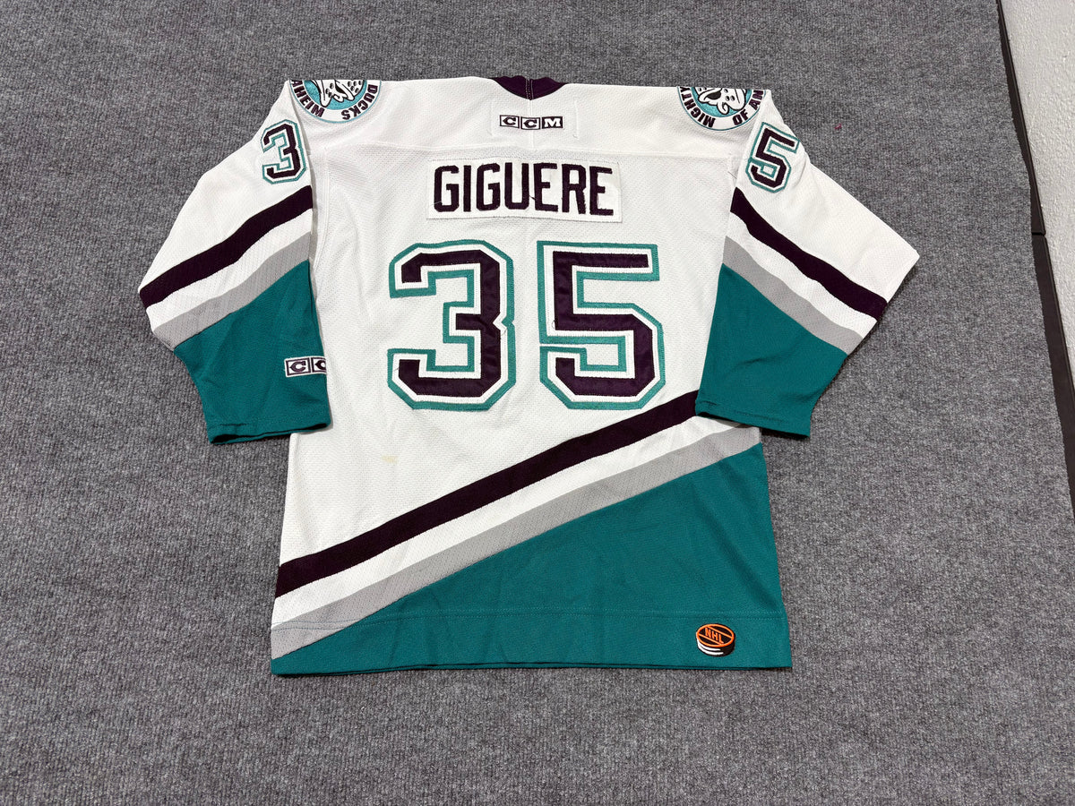 Youth CCM Anaheim Ducks Hockey Jersey - White Size Large